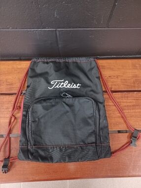 Titleist Golf Drawstring Bag Backpack Range Cinch Shoe Bag Travel